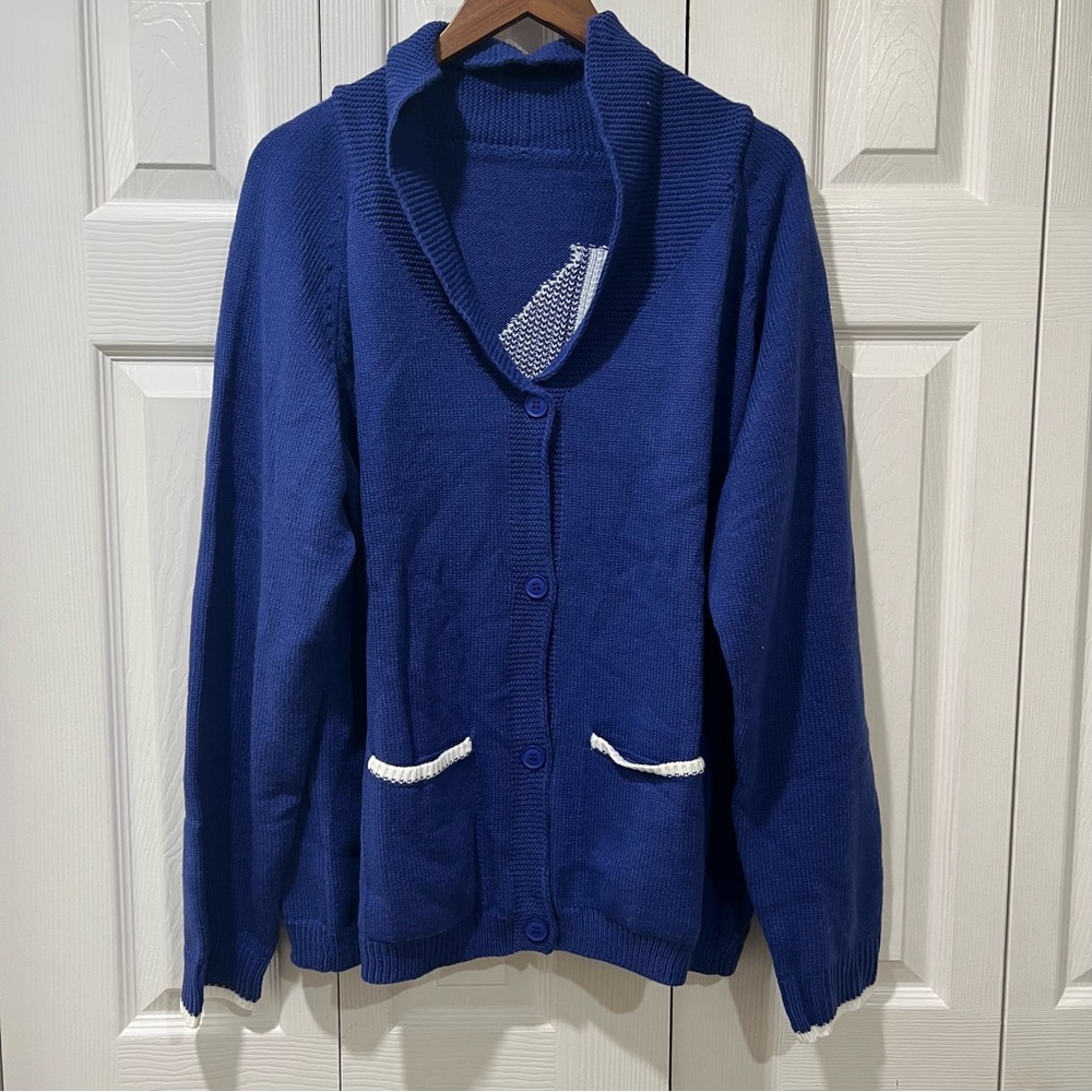 Blue Sailboat Cardigan